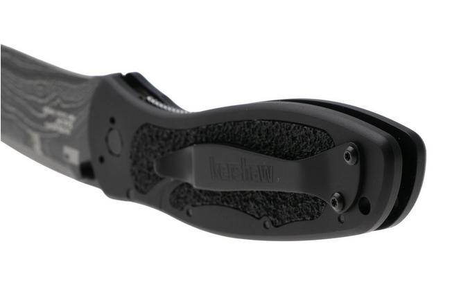 Afbeelding voor Kershaw Blur 1670BLKDAM, Damascus, Black Aluminum zakmes, Ken Onion design