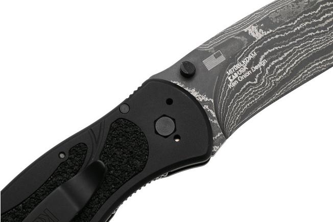 Afbeelding voor Kershaw Blur 1670BLKDAM, Damascus, Black Aluminum zakmes, Ken Onion design