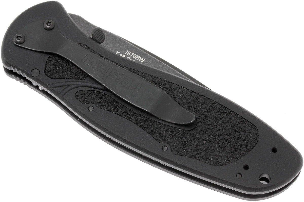Couteau Pliant Kershaw Blur Blackwash 1670BW - Neuf, Lame 14C28N 8,6 Cm