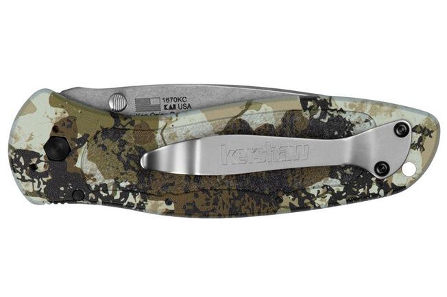 Image pour Kershaw Blur Kings Camo 1670KC 14C28N Stonewashed, Aluminum Custom CCI Coating, couteau de poche à ouverture assistée