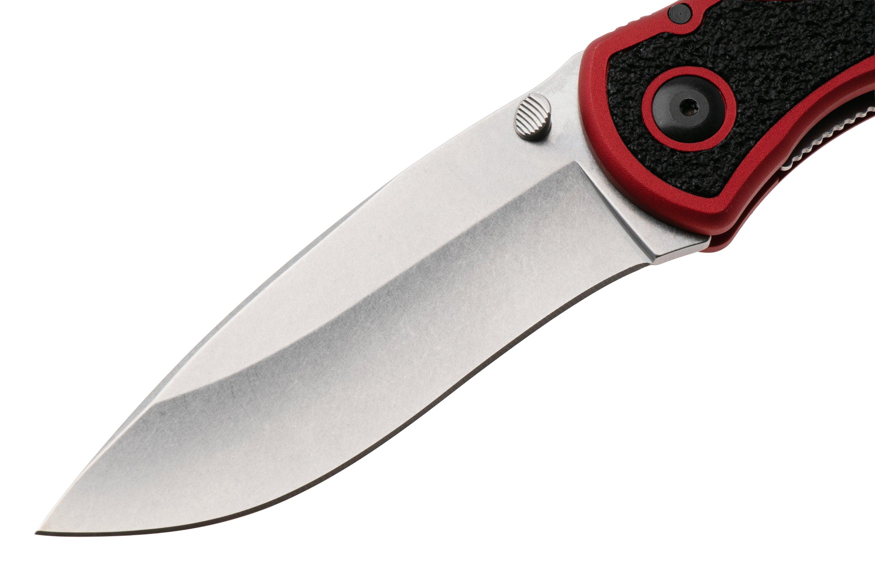 Kershaw Blur 1670RDSW, Stonewashed 14C28N, Red Aluminum zakmes, Ken ...