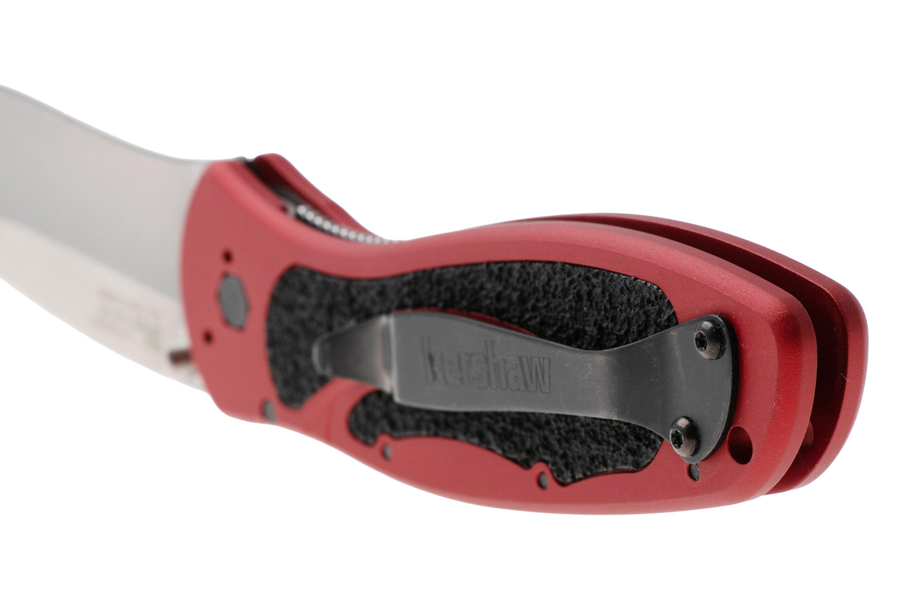 Kershaw Blur 1670RDSW, Stonewashed 14C28N, Red Aluminum zakmes, Ken ...