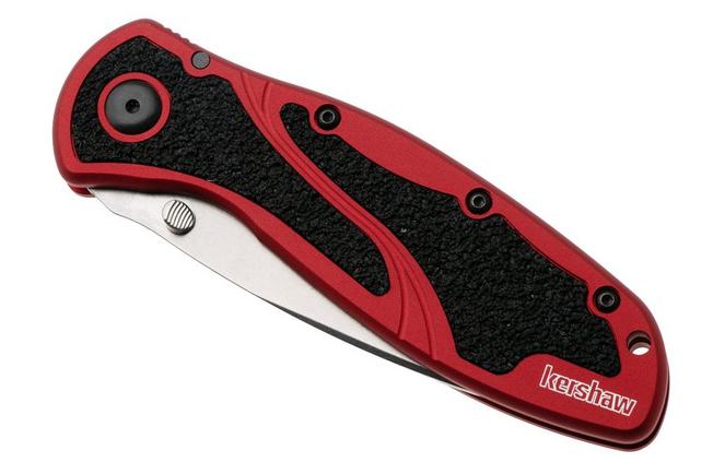 Afbeelding voor Kershaw Blur 1670RDSW, Stonewashed 14C28N, Red Aluminum zakmes, Ken Onion design
