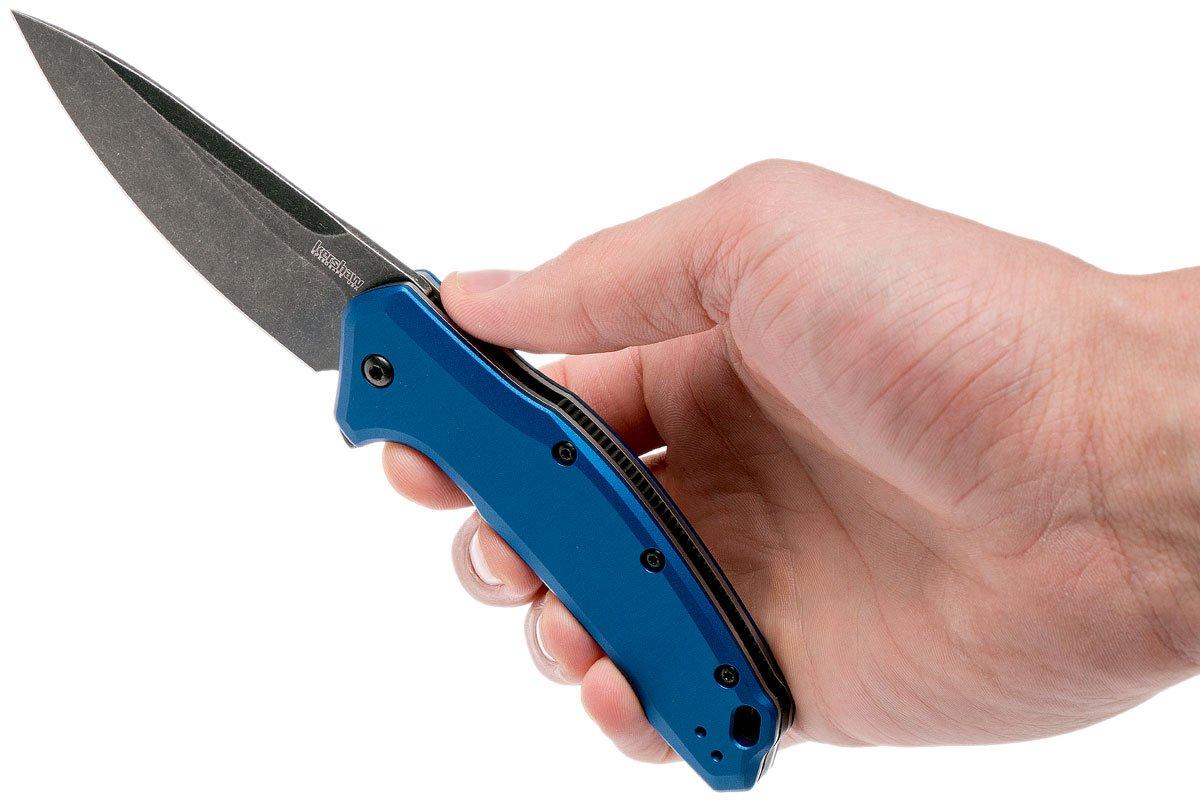 Kershaw Link 1776NBBW Navy Blue pocket knife aluminum handle