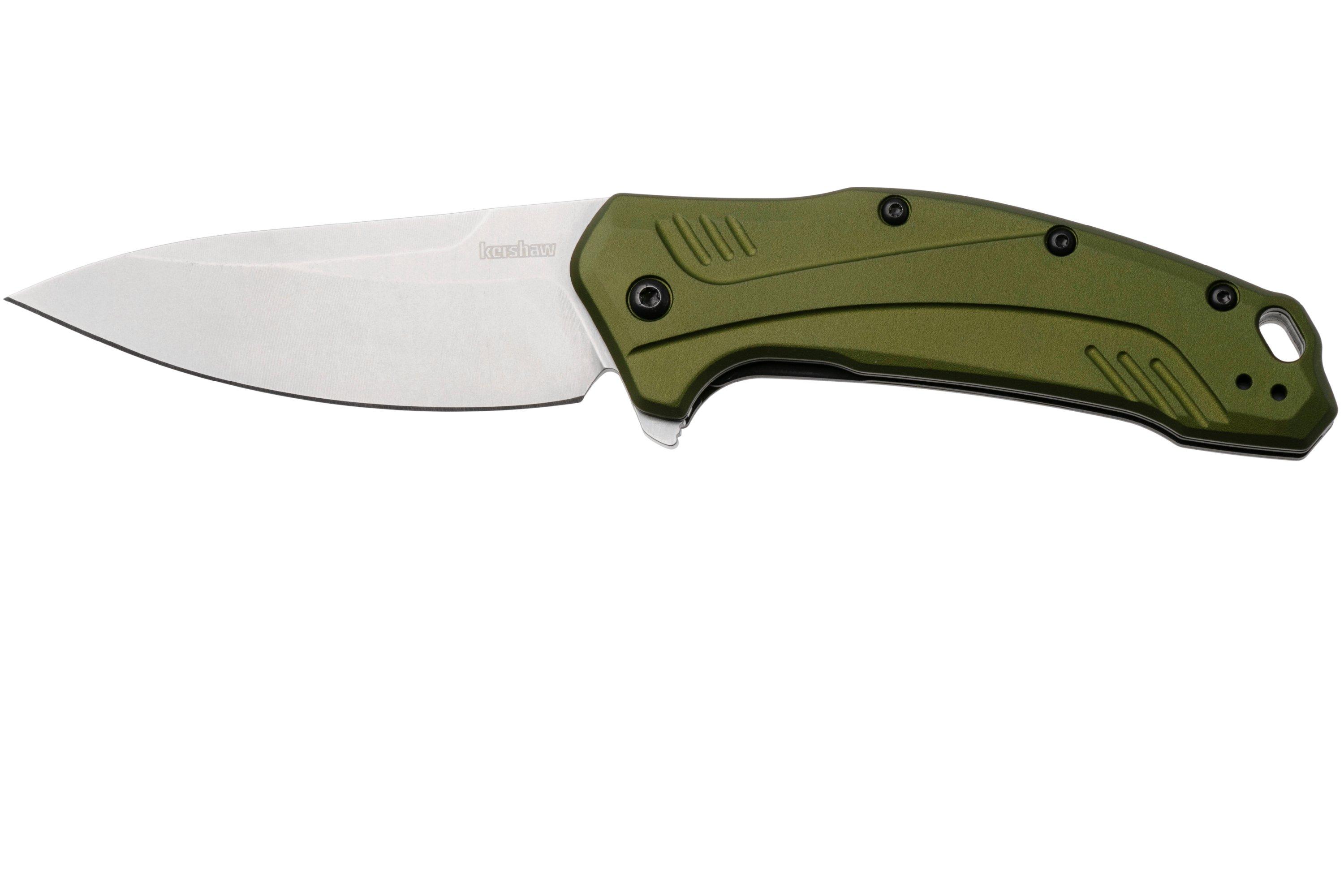 Kershaw Link Olive 1776OLSW CPM 20CV pocket knife, aluminium handle