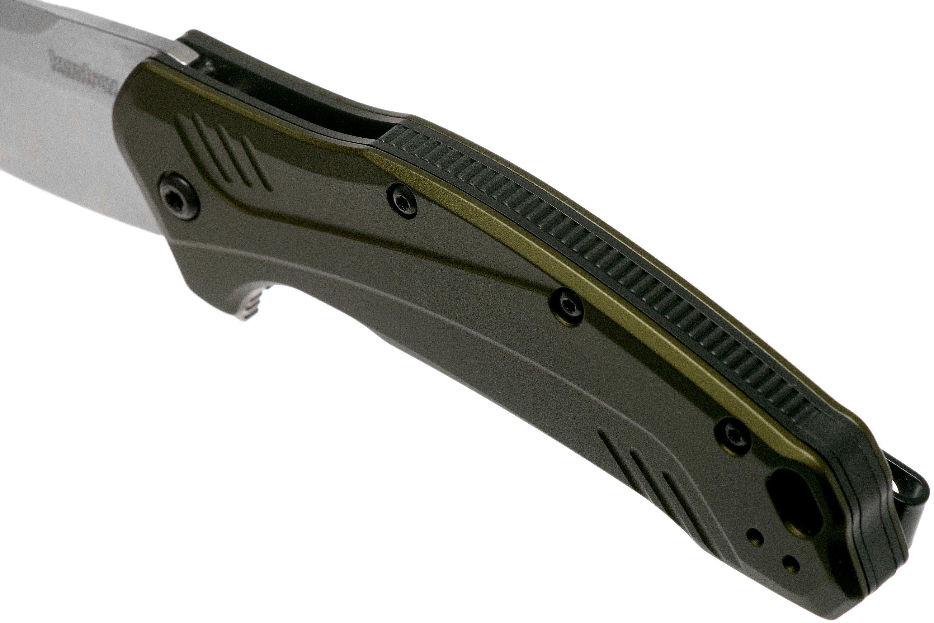Kershaw Link Olive 1776OLSW CPM 20CV pocket knife, aluminium handle