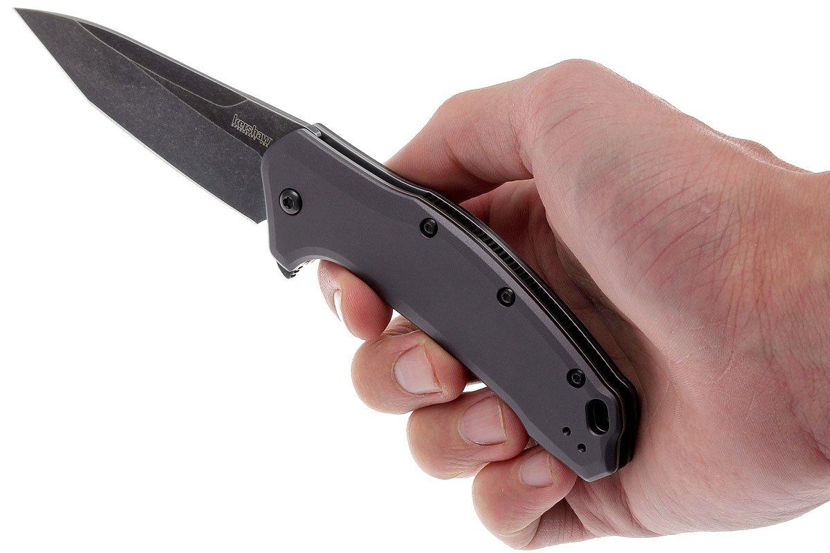 Kershaw Link 1776GRYBW pocket knife, aluminum handle | Advantageously ...
