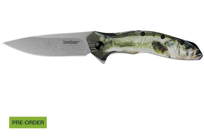 Image pour Kershaw Shoreline Bass 1845BASS Stonewashed, Aluminum Custom CCI Baarscoating, couteau de poche à ouverture assistée