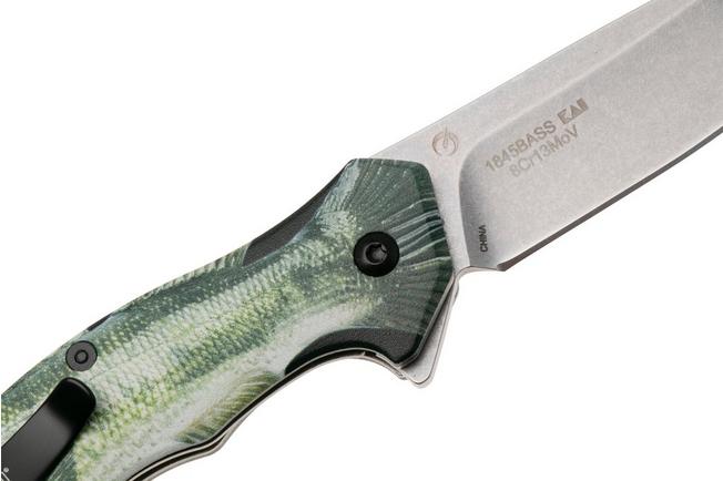 Image for Kershaw Shoreline Bass 1845BASS Stonewashed, Aluminum Custom CCI Baarscoating, assisted pocket knife