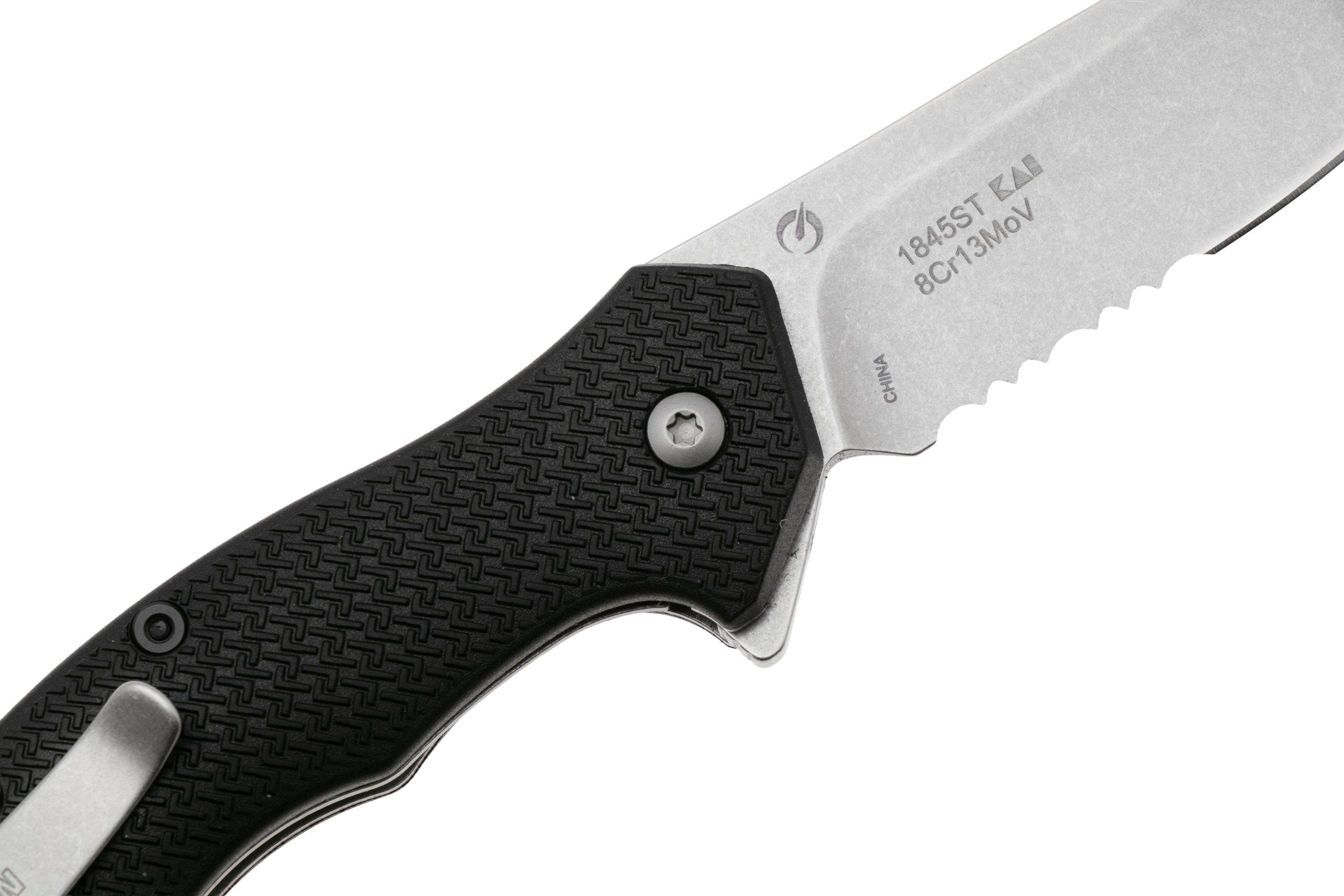 すこた Nóż składany Kershaw Shoreline Serrated 1845ST Stonewashed