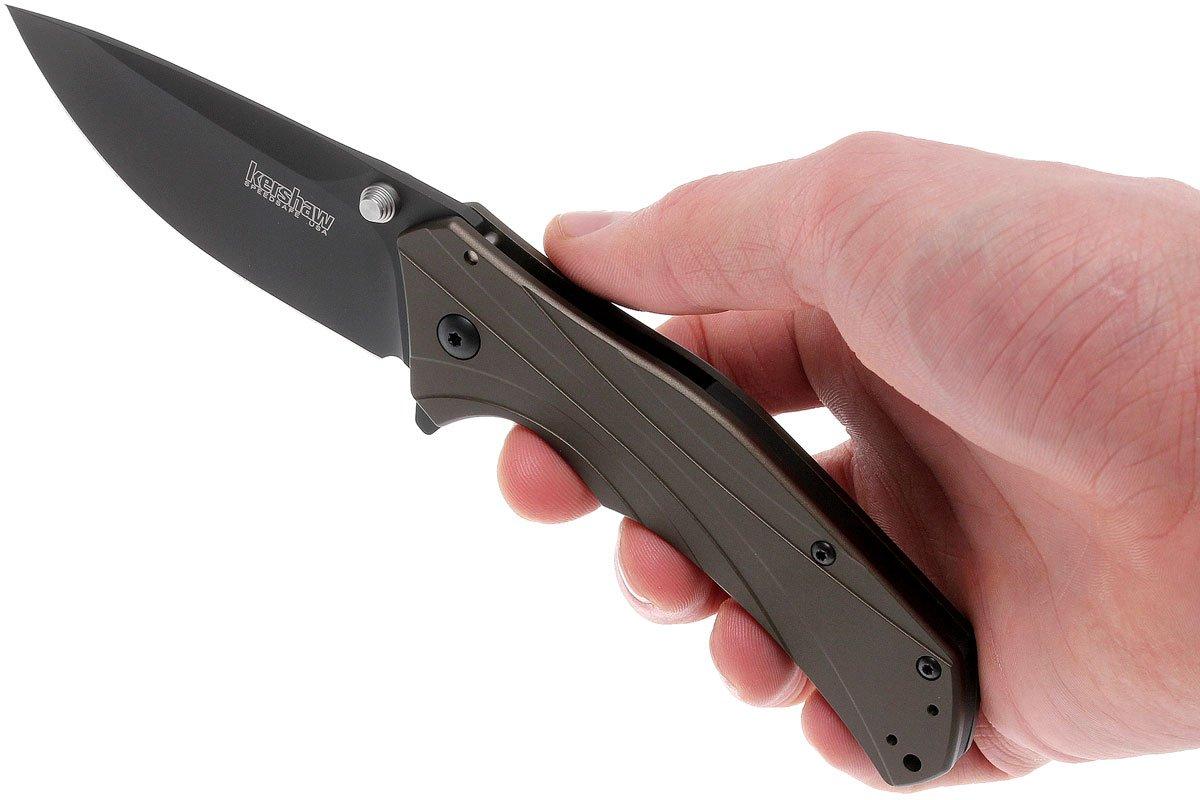 Kershaw Knockout 1870OLBLK pocket knife, Olive Black Advantageously