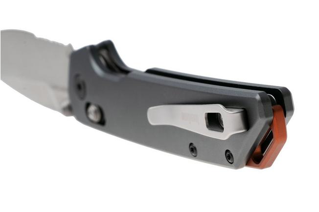 Afbeelding voor Kershaw Iridium 2038ST, Stonewashed D2 Spear Point, Grey Aluminum, partially serrated zakmes