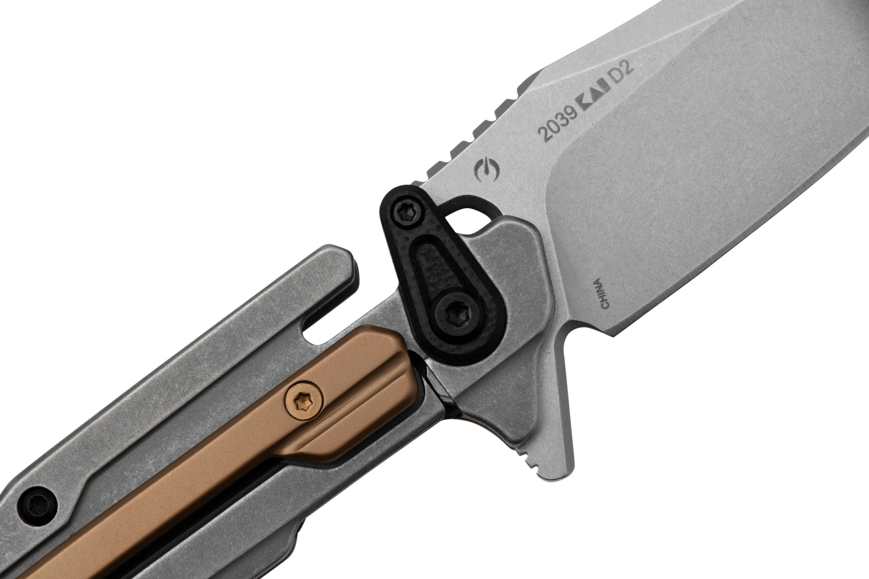 Kershaw Frontrunner 2039 Flipper Gray & Bronze Stainless Steel pocket knife
