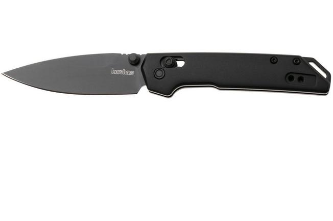 Afbeelding voor Kershaw Mini Iridium 2051BLK, Black Oxide D2 Spear Point, Black Anodized Aluminum zakmes