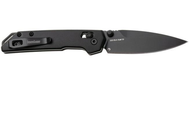 Afbeelding voor Kershaw Mini Iridium 2051BLK, Black Oxide D2 Spear Point, Black Anodized Aluminum zakmes