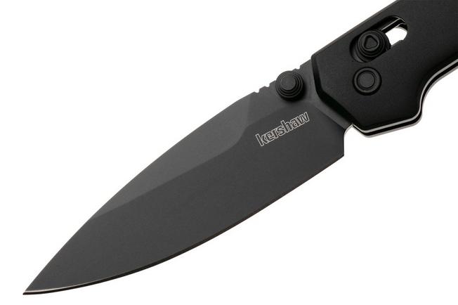 Afbeelding voor Kershaw Mini Iridium 2051BLK, Black Oxide D2 Spear Point, Black Anodized Aluminum zakmes