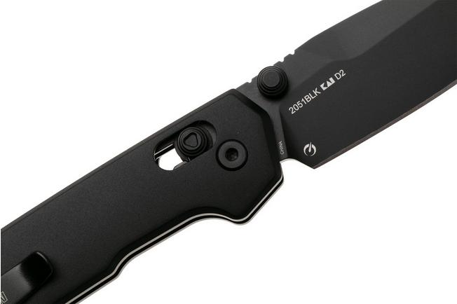 Afbeelding voor Kershaw Mini Iridium 2051BLK, Black Oxide D2 Spear Point, Black Anodized Aluminum zakmes