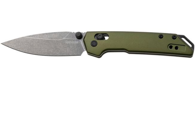 Afbeelding voor Kershaw Mini Iridium 2051OLBW, Blackwashed D2, OD Green Aluminum zakmes