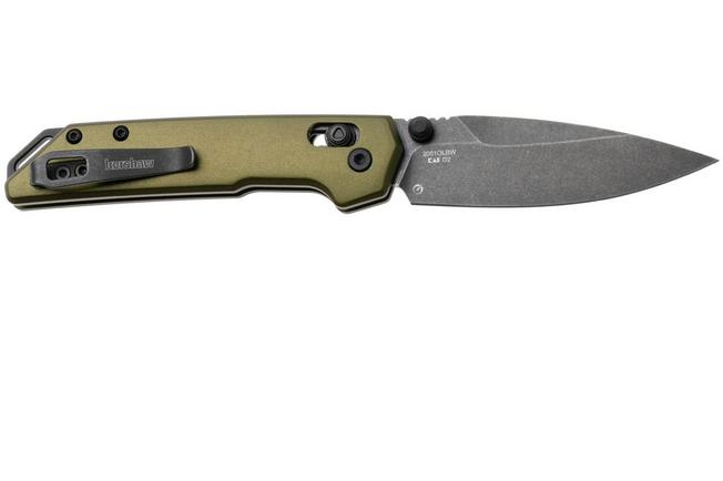 Afbeelding voor Kershaw Mini Iridium 2051OLBW, Blackwashed D2, OD Green Aluminum zakmes