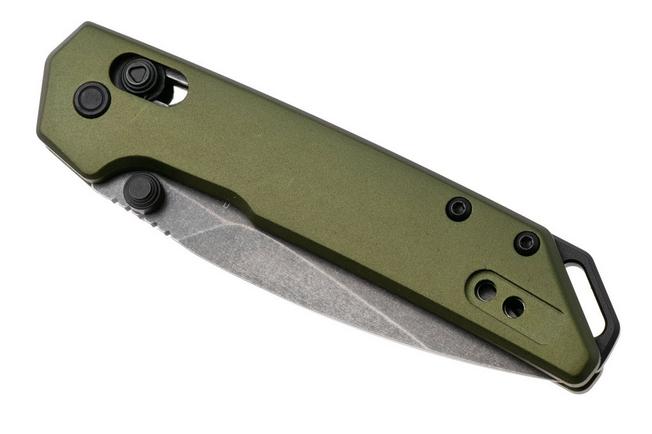 Afbeelding voor Kershaw Mini Iridium 2051OLBW, Blackwashed D2, OD Green Aluminum zakmes