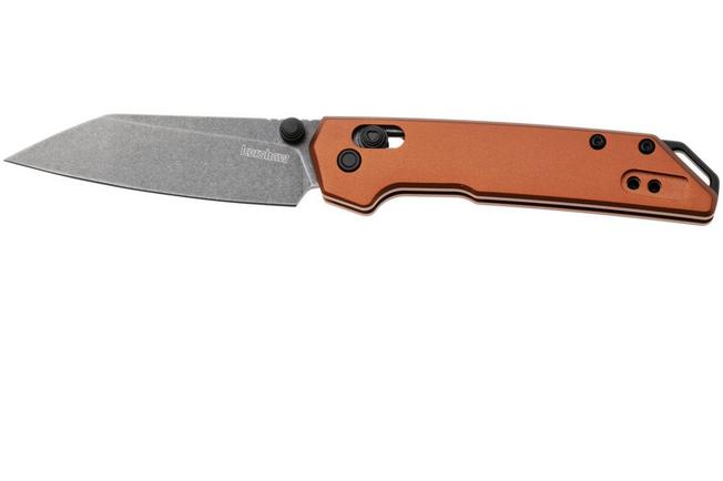 Afbeelding voor Kershaw Mini Iridium 2051RBRZBW, Blackwashed D2 Reverse Tanto, Bronze Aluminum zakmes