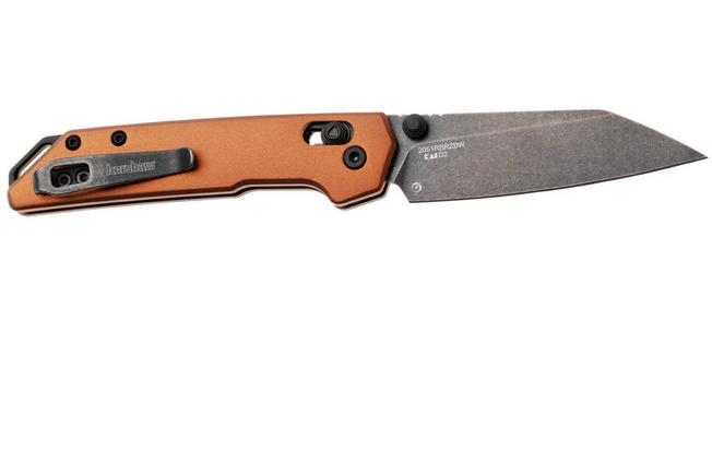 Afbeelding voor Kershaw Mini Iridium 2051RBRZBW, Blackwashed D2 Reverse Tanto, Bronze Aluminum zakmes