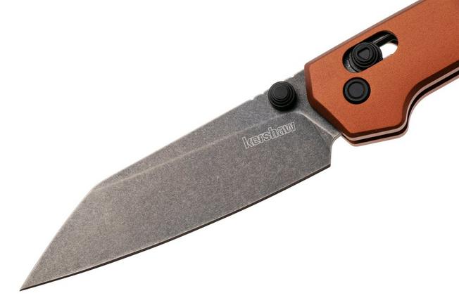 Afbeelding voor Kershaw Mini Iridium 2051RBRZBW, Blackwashed D2 Reverse Tanto, Bronze Aluminum zakmes