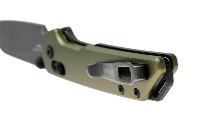 Afbeelding voor Kershaw Mini Iridium 2051ROLBW, Blackwashed D2 Reverse Tanto, OD Green Aluminum zakmes