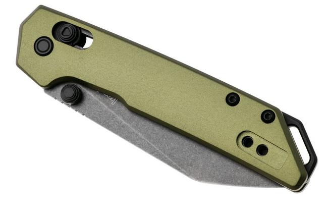 Afbeelding voor Kershaw Mini Iridium 2051ROLBW, Blackwashed D2 Reverse Tanto, OD Green Aluminum zakmes