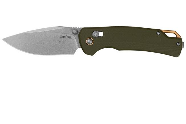 Image pour Kershaw Proximal 2058 Stonewashed D2, Olive G10, couteau de poche