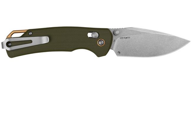 Image pour Kershaw Proximal 2058 Stonewashed D2, Olive G10, couteau de poche