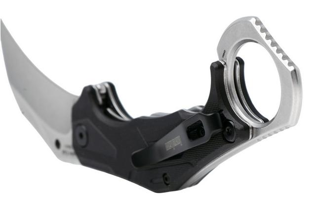 Afbeelding voor Kershaw Outlier 2064SW, Stonewashed 8Cr13MoV, Black FRN, karambit zakmes