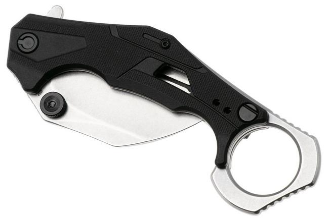 Afbeelding voor Kershaw Outlier 2064SW, Stonewashed 8Cr13MoV, Black FRN, karambit zakmes