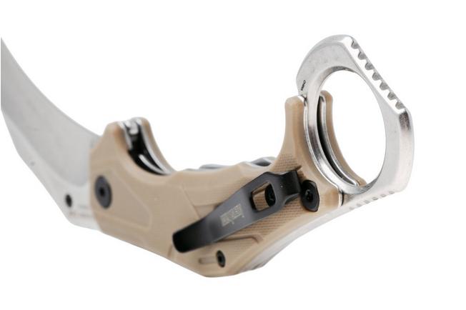 Afbeelding voor Kershaw Outlier 2064TANSW, Stonewashed 8Cr13MoV, Tan FRN, karambit zakmes