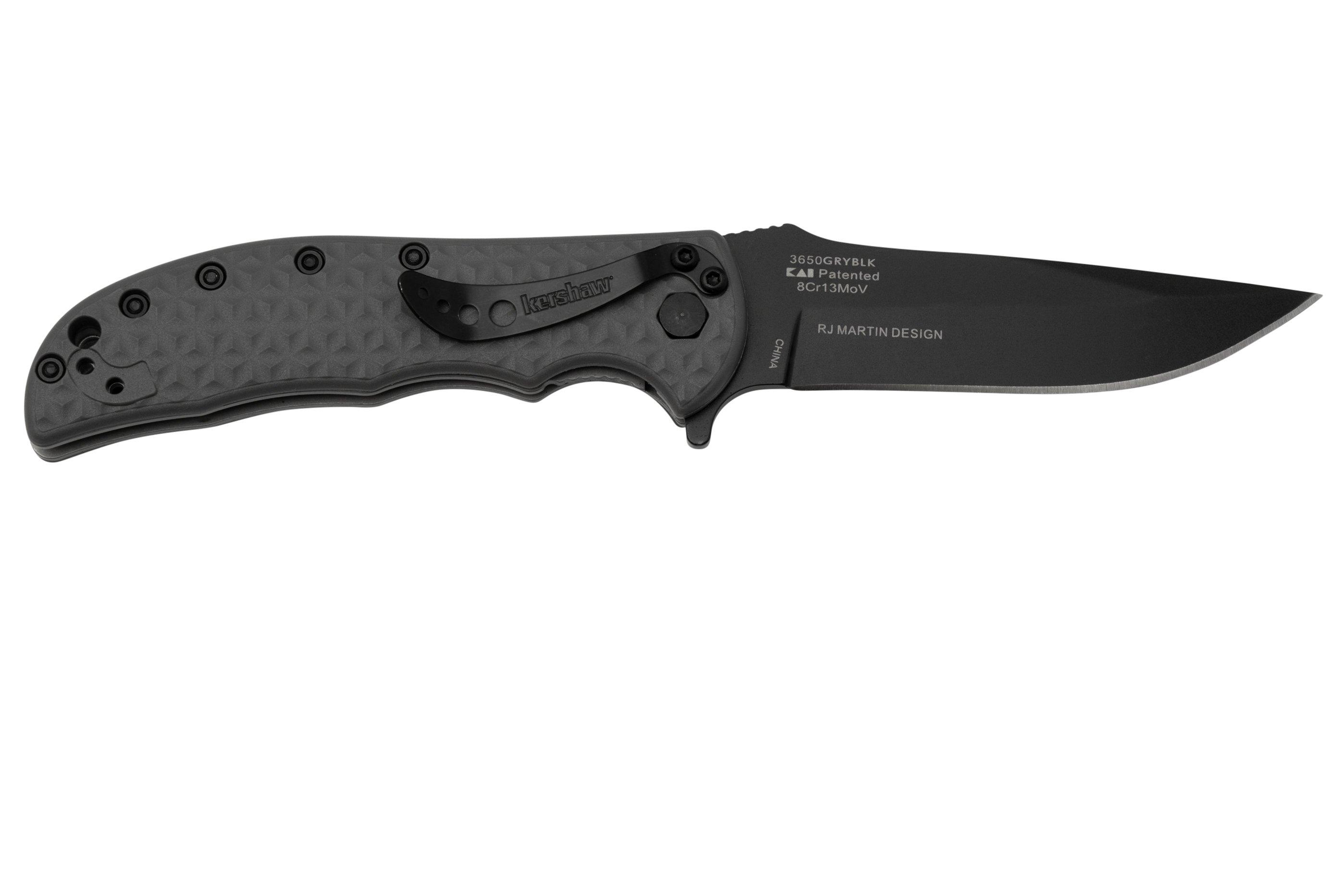 kershaw-volt-ii-3650-gray-black-assisted-zakmes-rj-martin-design