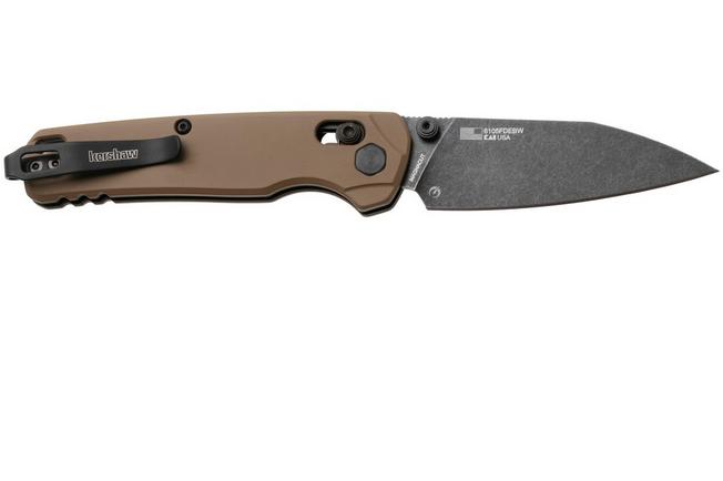 Afbeelding voor Kershaw Bel Air 6105FDEBW, Blackwashed CPM MagnaCut, Brown Aluminum zakmes