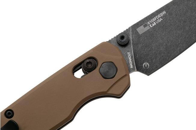 Afbeelding voor Kershaw Bel Air 6105FDEBW, Blackwashed CPM MagnaCut, Brown Aluminum zakmes