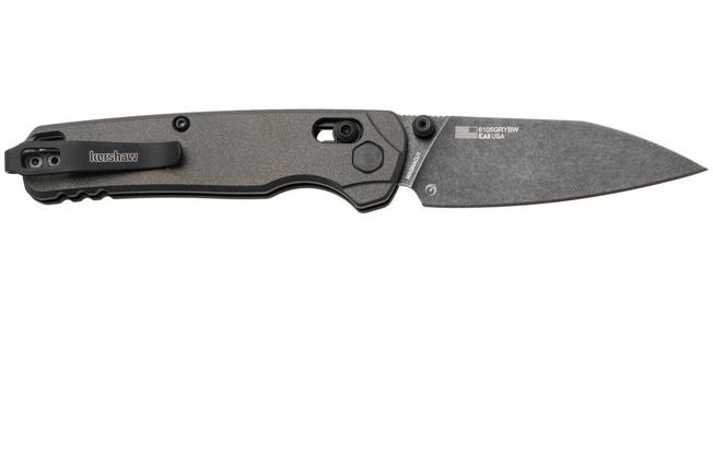 Afbeelding voor Kershaw Bel Air 6105GRYBW, Blackwashed CPM MagnaCut, Grey Aluminum zakmes