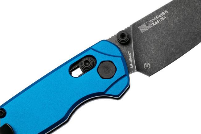 Afbeelding voor Kershaw Bel Air 6105NBBW, Blackwashed CPM MagnaCut, Blue Aluminum zakmes