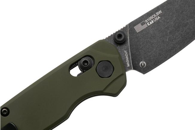 Afbeelding voor Kershaw Bel Air 6105OLBW, Blackwashed CPM MagnaCut, OD Green Aluminum zakmes