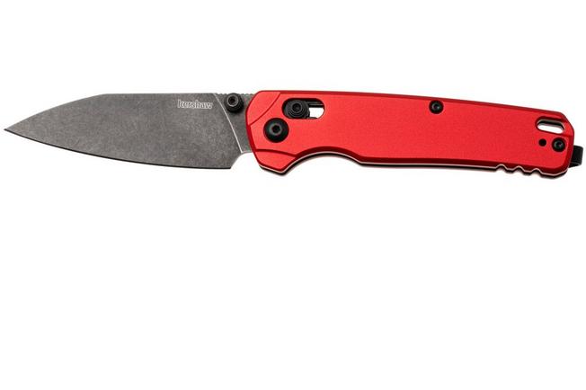 Afbeelding voor Kershaw Bel Air 6105RDBW, Blackwashed CPM MagnaCut, Red Aluminum zakmes