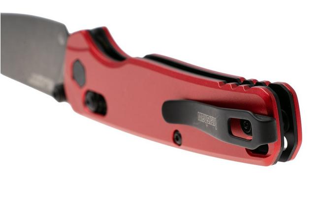 Afbeelding voor Kershaw Bel Air 6105RDBW, Blackwashed CPM MagnaCut, Red Aluminum zakmes