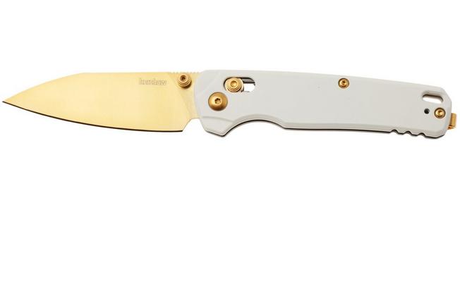 Bild für Kershaw Bel Air 6105WGLD, Goldwashed CPM MagnaCut, White Aluminum Taschenmesser