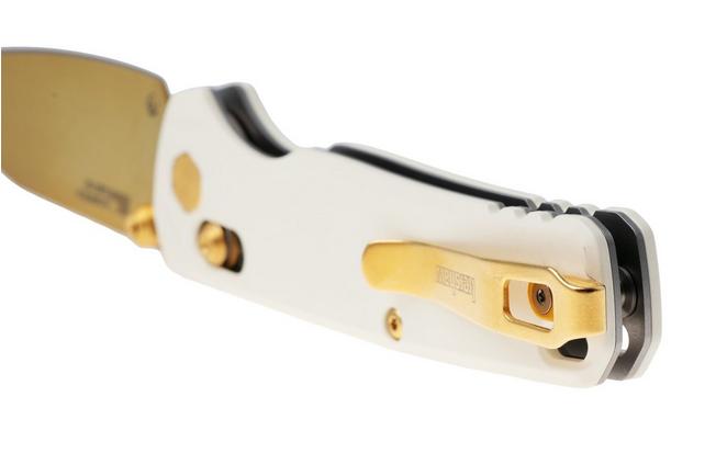 Bild für Kershaw Bel Air 6105WGLD, Goldwashed CPM MagnaCut, White Aluminum Taschenmesser