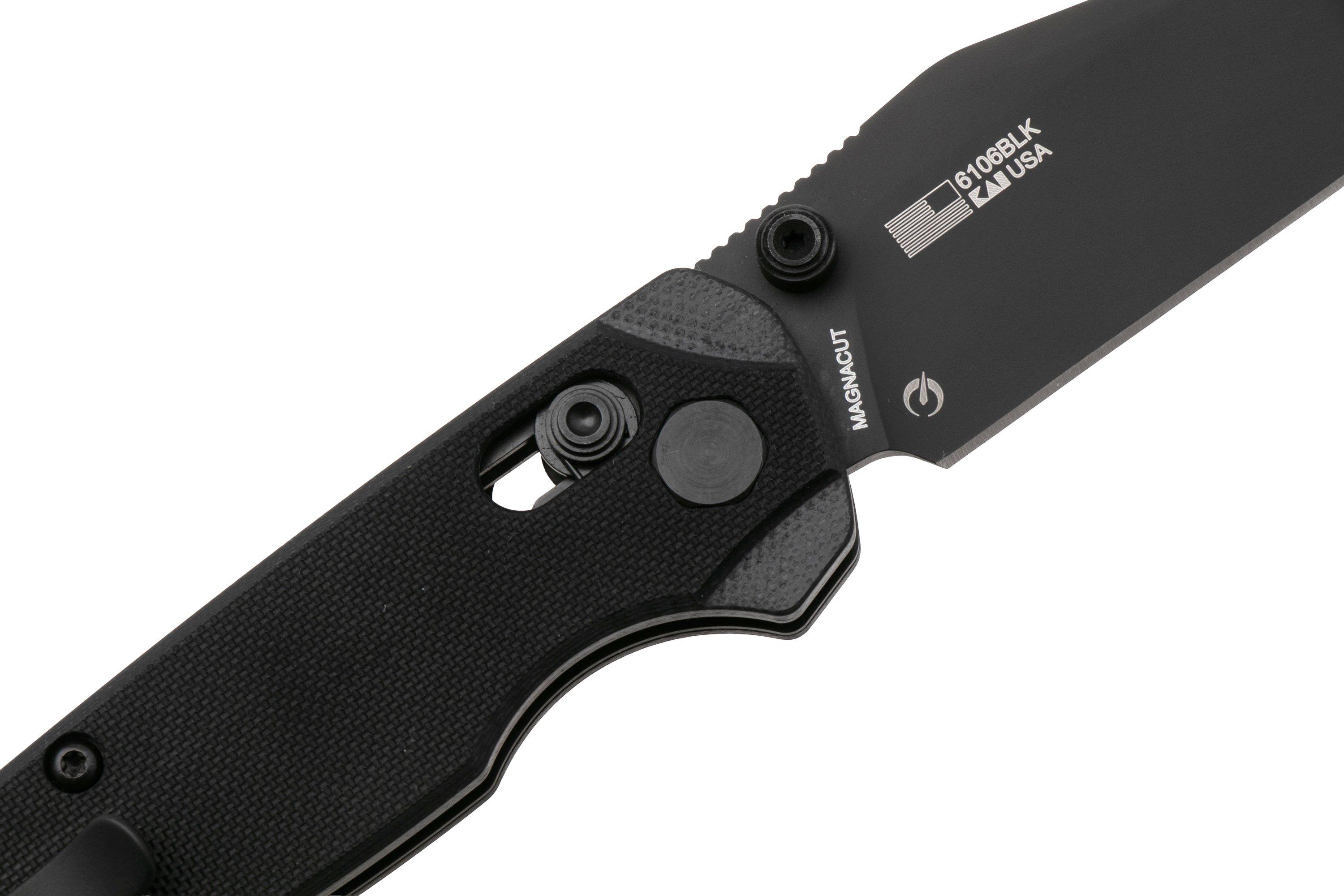 Kershaw Bel Air Clip Point 6106BLK DuraLock, Black DLC CPM MagnaCut ...