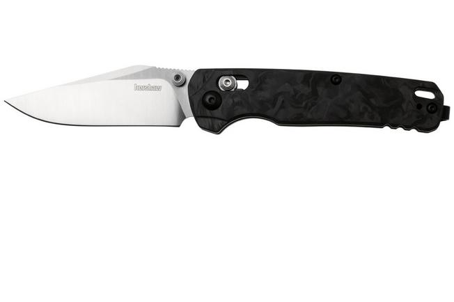 Afbeelding voor Kershaw Bel Air 6106CF Two-Tone Satin/Stonewashed MagnaCut Clip Point, Black Carbon Fiber, zakmes