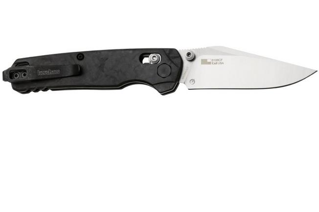 Afbeelding voor Kershaw Bel Air 6106CF Two-Tone Satin/Stonewashed MagnaCut Clip Point, Black Carbon Fiber, zakmes