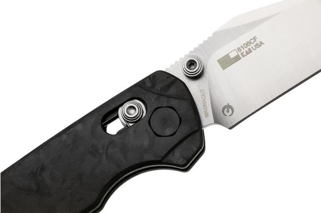 Afbeelding voor Kershaw Bel Air 6106CF Two-Tone Satin/Stonewashed MagnaCut Clip Point, Black Carbon Fiber, zakmes