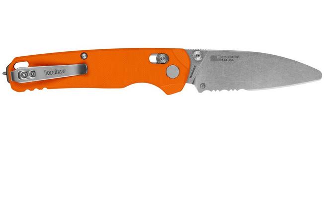 Afbeelding voor Kershaw Bel Air XL EMT Orange 6110EMTOR Stonewashed CPM MagnaCut, Orange G10, zakmes