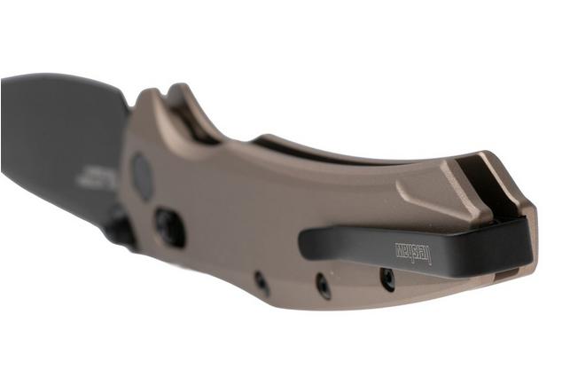 Afbeelding voor Kershaw Bareknuckle Duralock 6777FDEBLK Black PVD MagnaCut, Flat Dark Earth Aluminium, zakmes